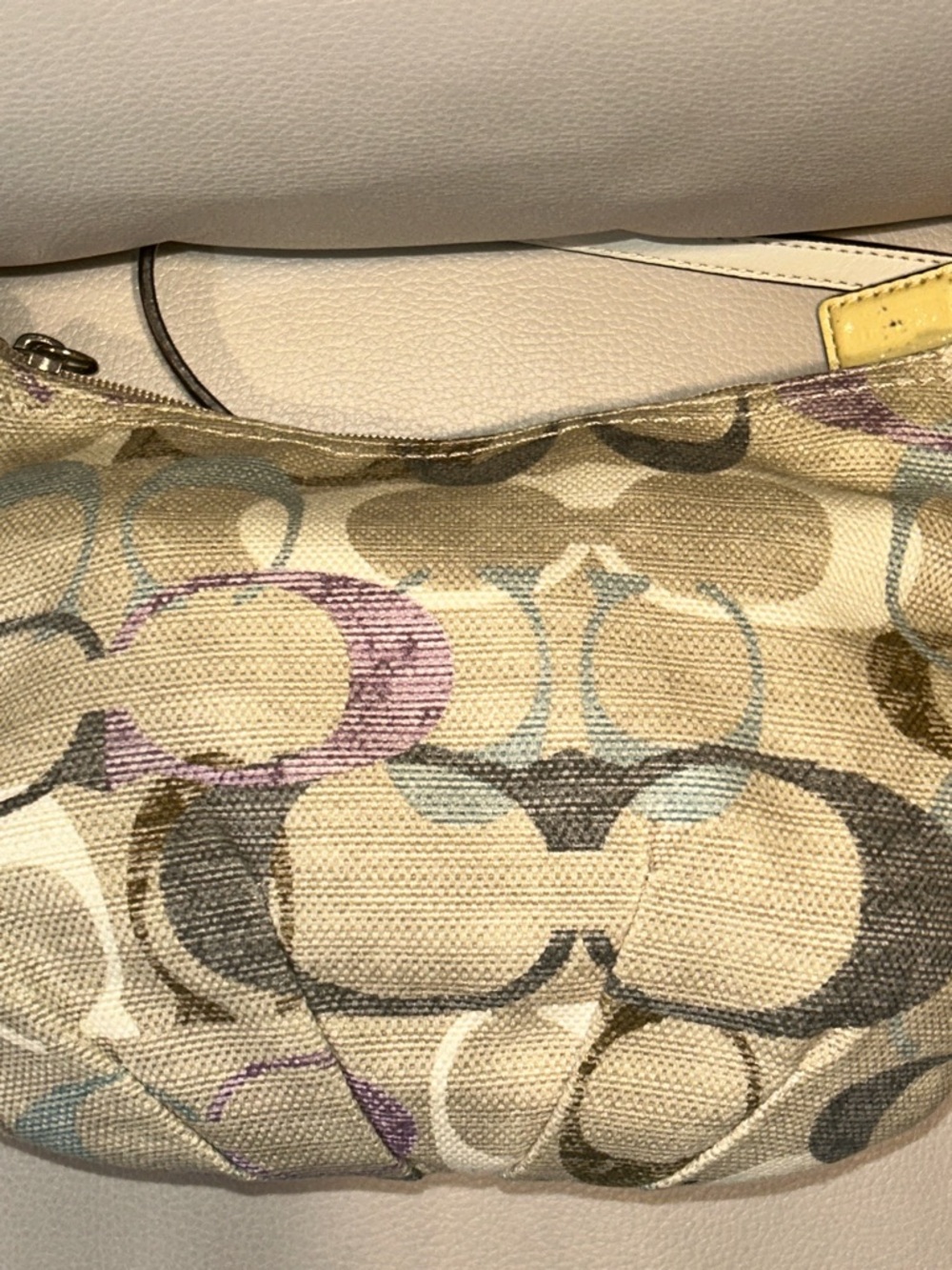 Coach Cream Multi Signature Canvas Crossbody Bag - Picture 8 of 11